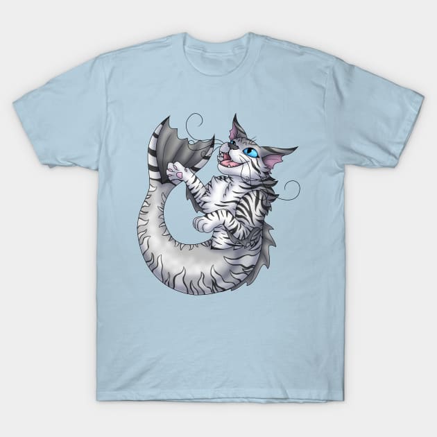 Purrmaid: Silver Tabby T-Shirt by spyroid101